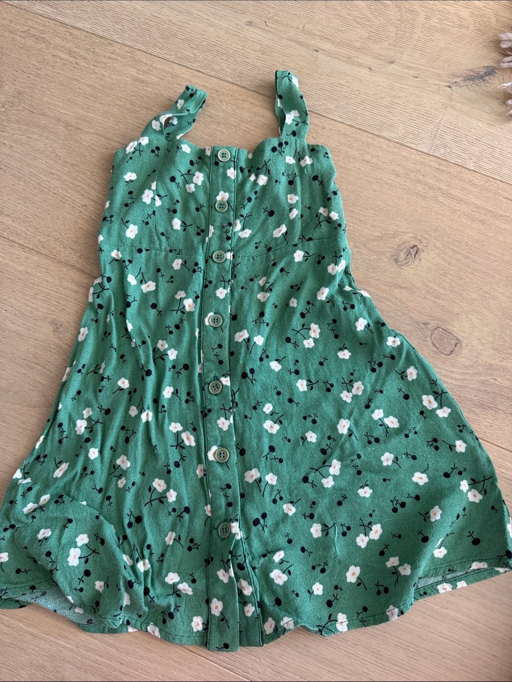 Reformation green floral button-front sundress